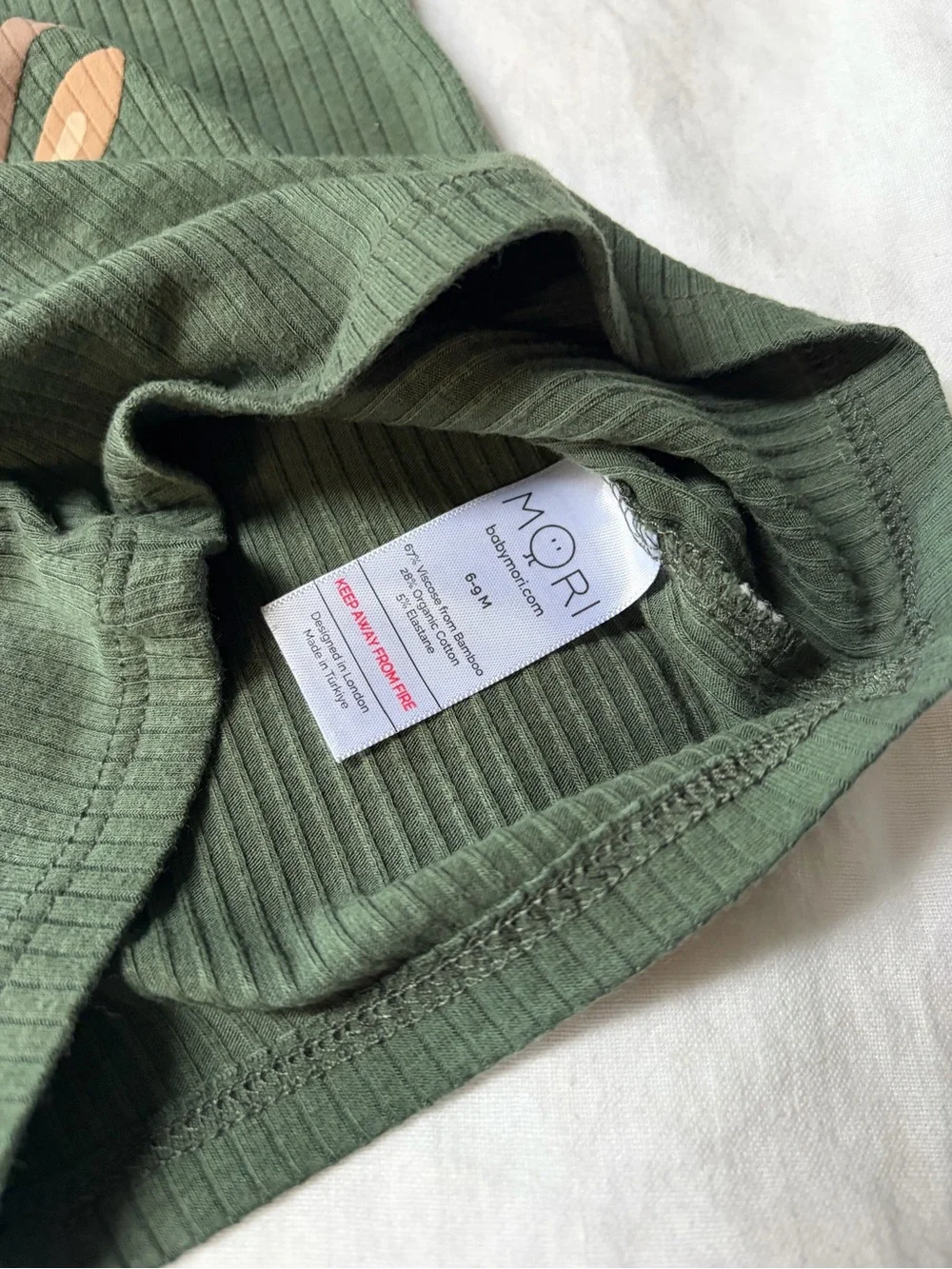 Baby Mori Christmas Ribbed Pajama Set